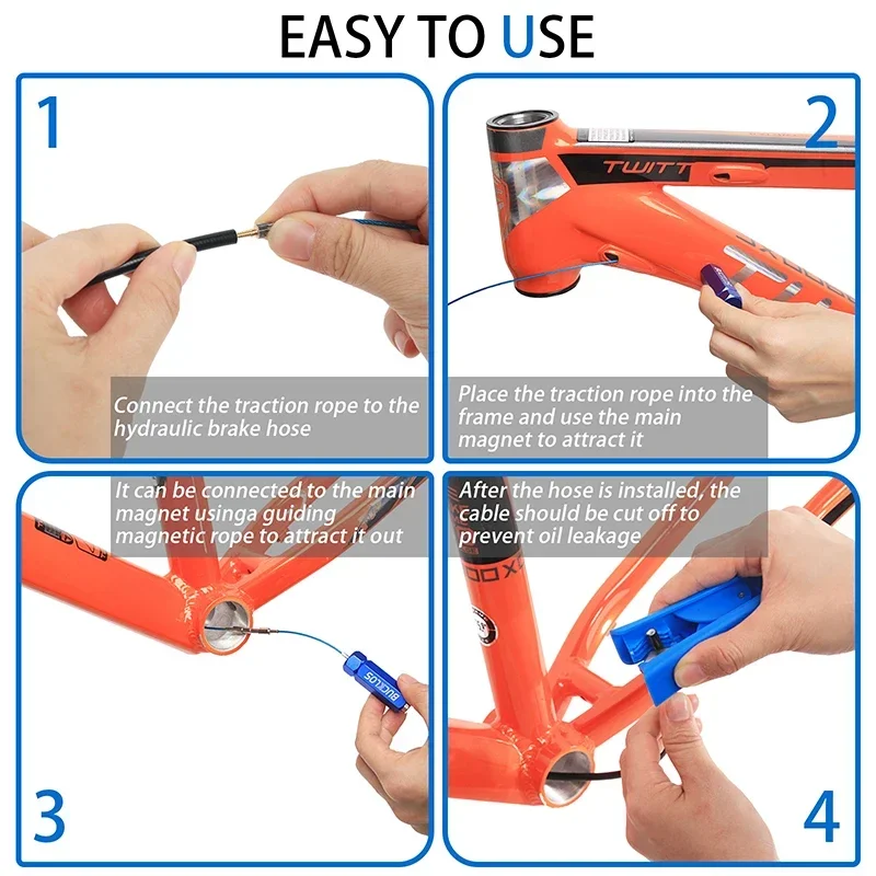 BUCKLOS Bike Internal Cable Routing Tool with Magnet Install Bicycle Too lMtb Brake Derailleur Shifter House Inner Cable Guide