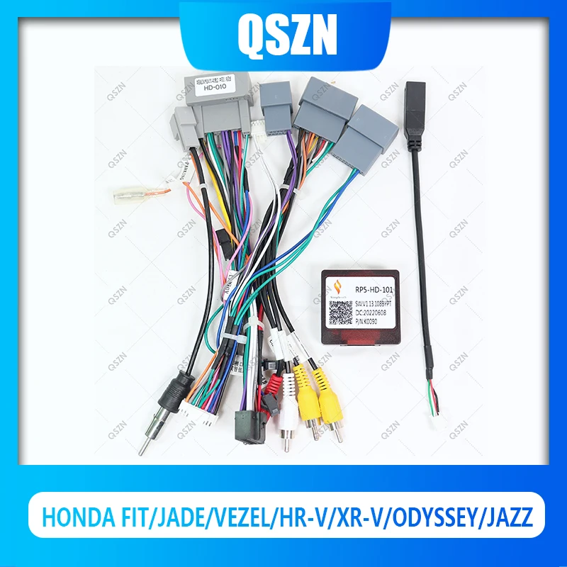 

QSZN Android Canbus Box HD-SS-06C/RP5-HD-001/RP5-HD-101 For HONDA FIT/JADE/VEZEL/ODYSSEY Harness Wiring Cables Car Radio Stereo