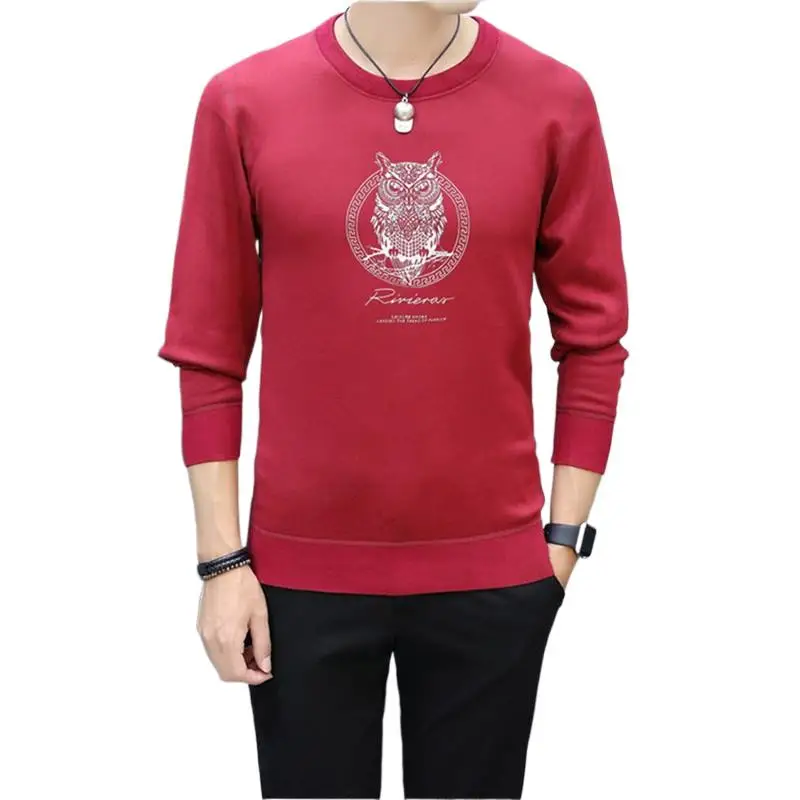 

Plus Size Men's Fleece Thick Keep Warm Hoddies Spring Autumn 2022 Long Sleeve O-Neck Fashion Casual Sweatshirts Male Sweat Homme