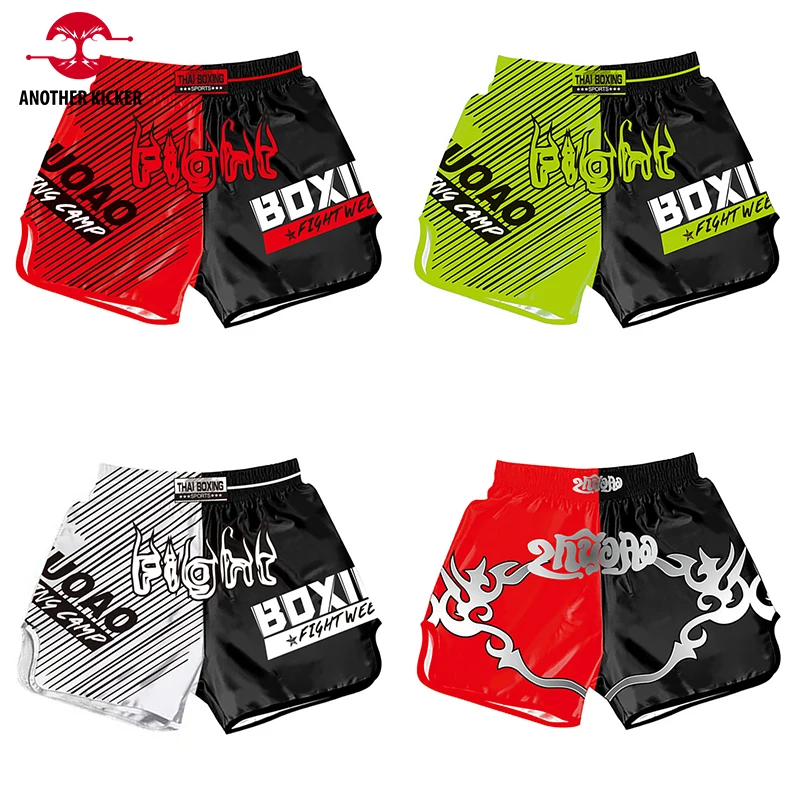 Printing MMA Shorts Kids Adult Muay Thai Shorts Boxing Training Competition Trunks Cheap Sanda Combat Grappling Fighting Pants mma shorts