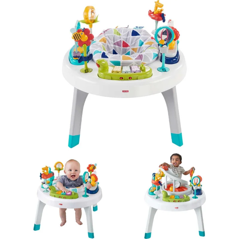 

2-in-1 Sit-to-Stand Activity Center and Toddler Play Table Children Chairs Furniture with Light-up Keys Plays Musical Notes