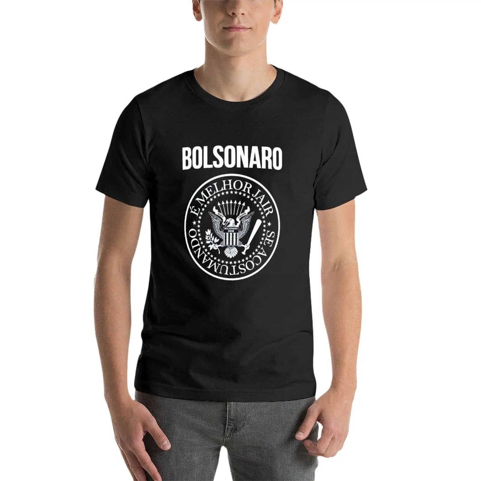 Фото Мужская белая блузка Bolsonaro 2018 в бразильском стиле большого размера №4