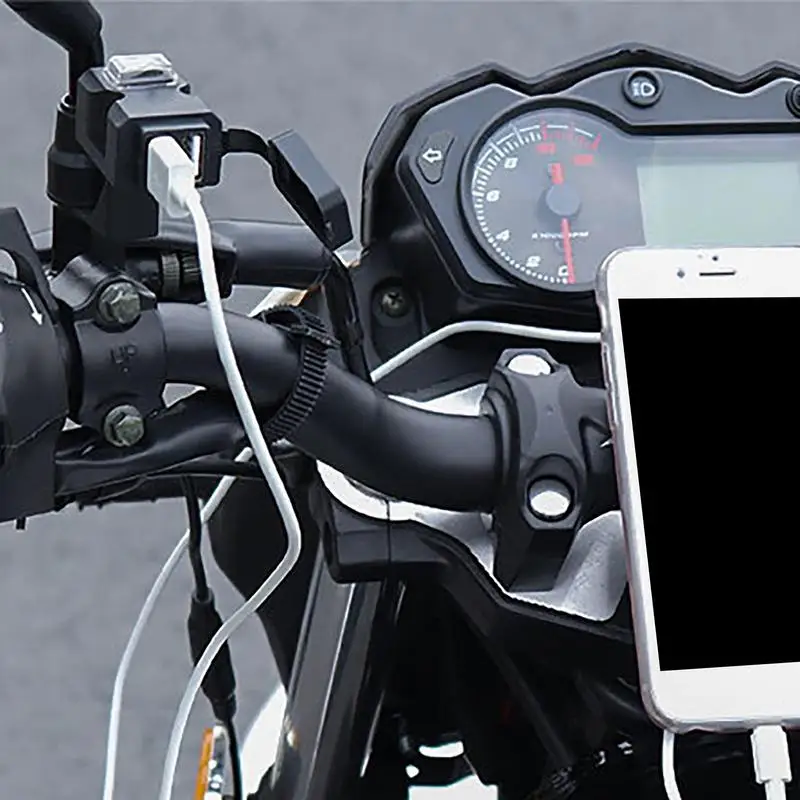 오토바이 듀얼 USB 휴대폰 충전기, 방수 USB 어댑터, 에너지 절약 오토바이, 휴대폰 태블릿용 고속 충전