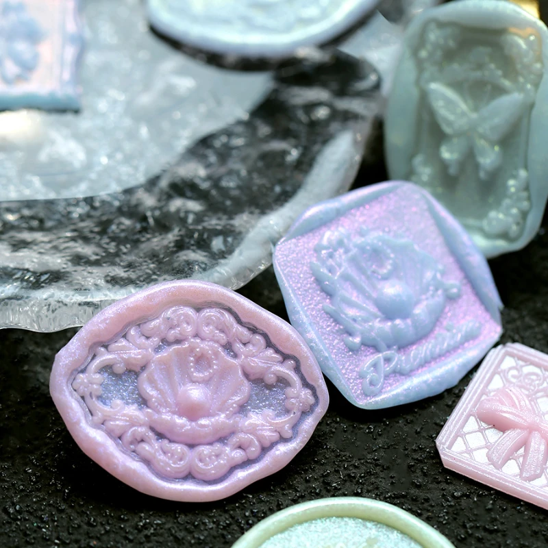 12-color Aurora Wax Seal Stamp Wax Strip Set 1/3 Fire Paint Seal Stick DIY Invitation Envelope Sealing Gift Decoration