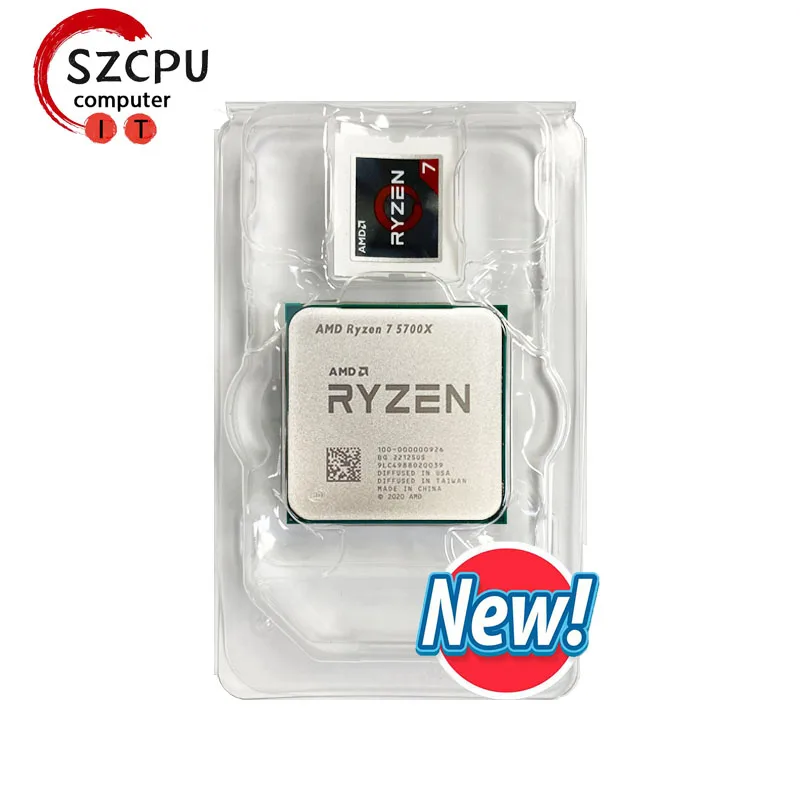 AMD Ryzen 7 5700X New R7 5700X 3.4 GHz Eight-Core 16-Thread CPU Processor  7NM L3=32M 100-000000926 Socket AM4 but without cooler