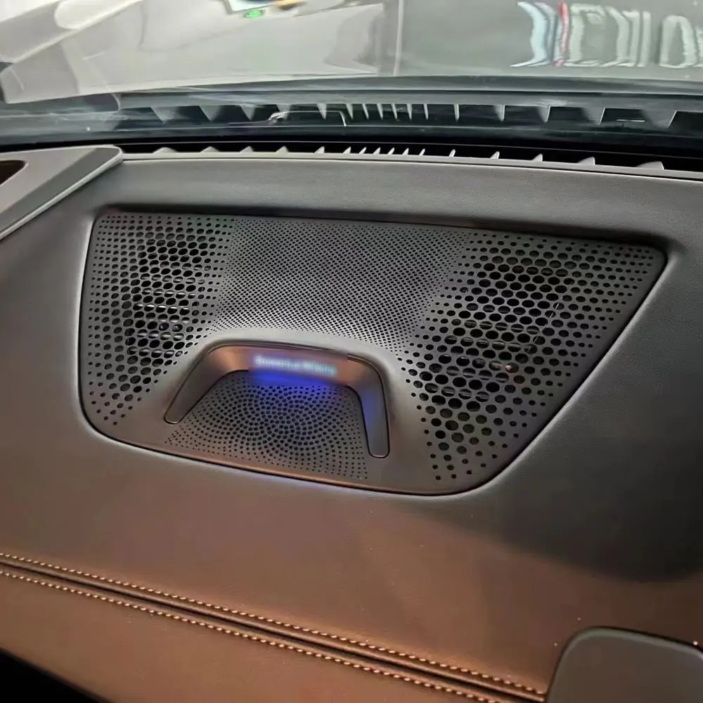 BMW x5 x7 g05 g07 용 HiFi 음악 스테레오 스피커 앰비언트 라이트, 11 색 LED 스피커 커버, 인테리어 스피커 장식 조명