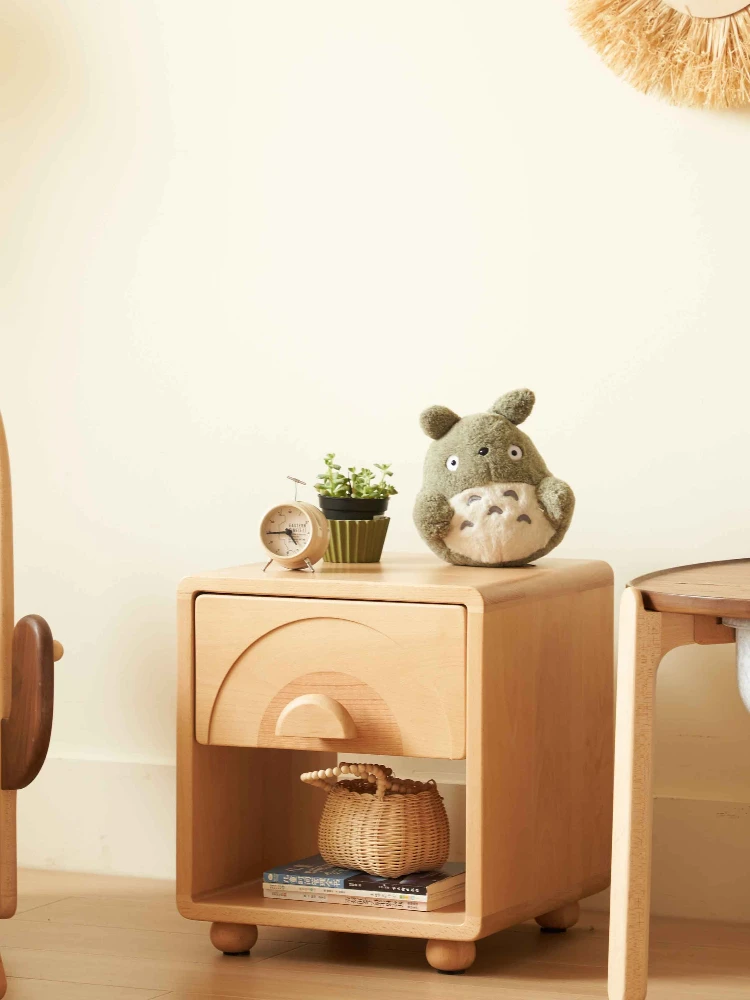 *children bedside cupboard kids bedside table with drawer solid wood baby cabinet
