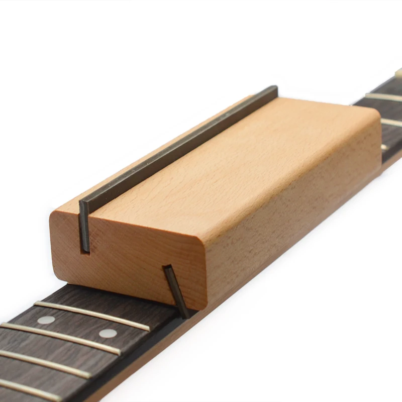 Guitar Repair Tool Solid Wood Guitar Fret 2 in 1 Crowning end Bevel-Flush Files Tool Steel Fine Fret File Guitarra Luthier Tool