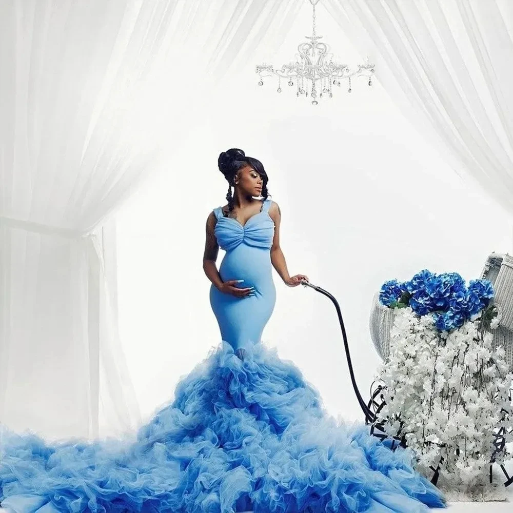Pregnant Woman Royal Blue Maternity Dresses For Baby Shower Blue Maternity  Dress, Royal Blue Baby Shower Dress, Maternity Photoshoot Dress, Pregnancy  Dress, Elegant Dress, Tulle Train Dress, Formal