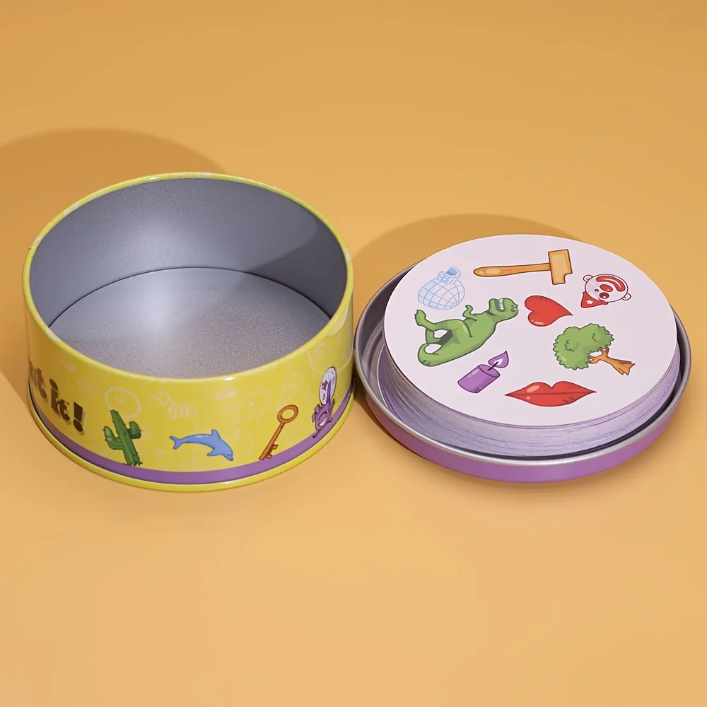 Gioco da Tavolo Rotondo per Famiglie, Ideale per Riunioni Festive, Gioco di Carte Rapido con Abbinamenti, Gioco da Viaggio Interattivo Portatile