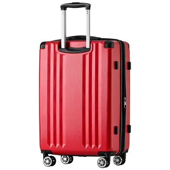 Valigia rigida Valigia con ruote Valigia da viaggio Bagaglio a mano 4 rotoli Materiale ABS TSA Serratura personalizzata 66,5 * 45,5 * 28 Rosso 1