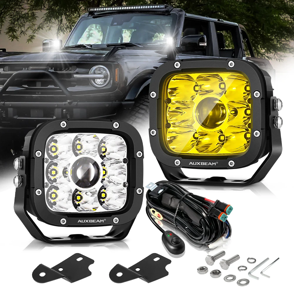1 쌍 5 인치 LED 작업 조명 50W 6500K 헤드 라이트 운전 램프 트럭 SUV 4WD ATV 용 LED 스포트 램프