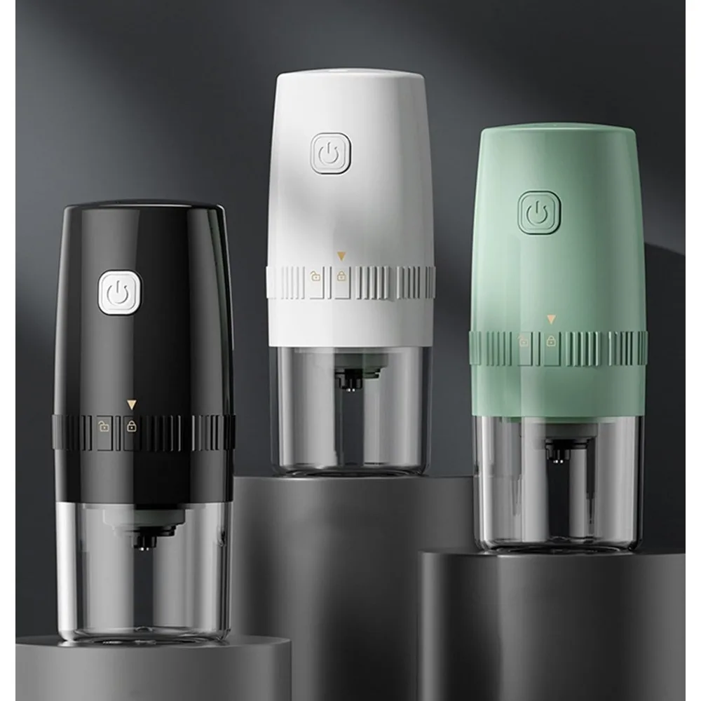 Portable Rechargeable Electric Coffee Grinder, Adjustable Coarseness, One-Touch Operation Coffee Bean Grinder for Camping/Drip