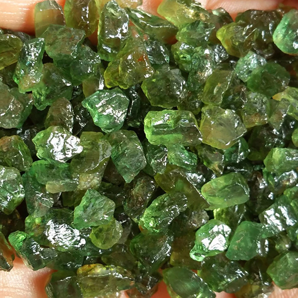 

Raw Stone Material Natural Olivine Fish Tank Flower Pot Gravel Ornaments Unpolished Original Stone 5MM-8MM