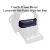 30-Bottle Large Capacity Nail Polish Organizer - Portable Stylish Makeup Bag with Removable Dividers, Holds Up to 15ml/0.5fl.oz 5