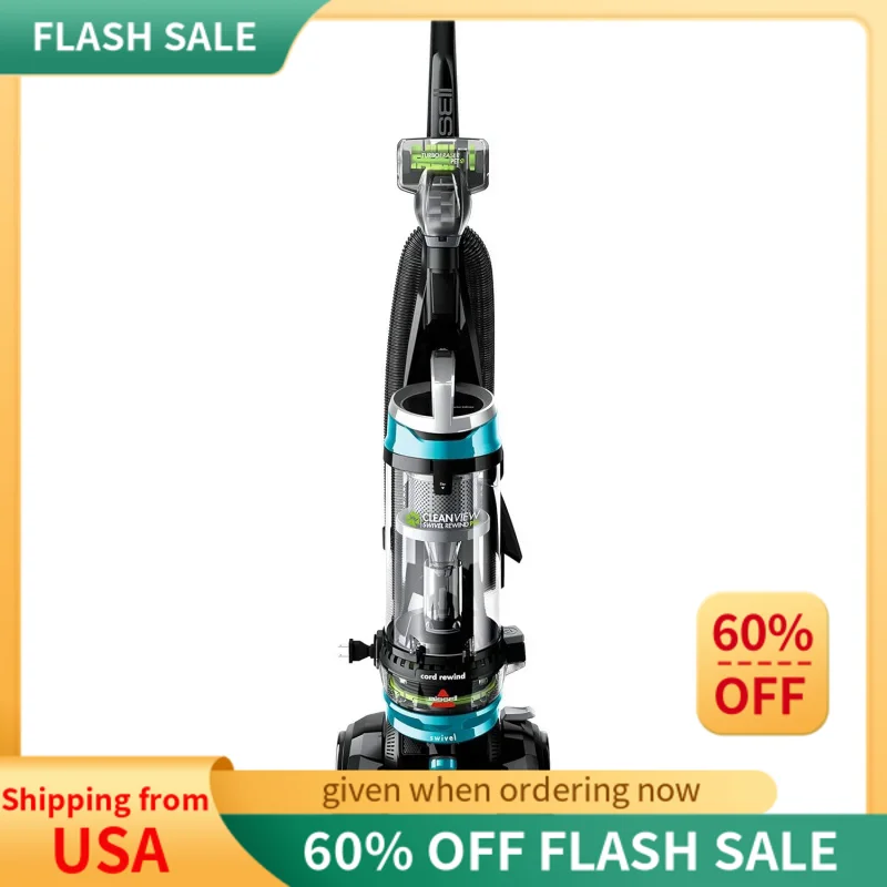 

BISSELL 2254 CleanView Swivel Rewind Pet Upright Bagless Vacuum, Automatic Cord,Steering,Powerful Pet Hair Pickup