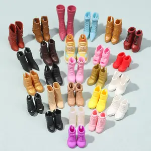 Plastic Foot Length 2.2cm Female Accessories Long Knees Boots Hero Dolls Boot Doll Shoes Socks