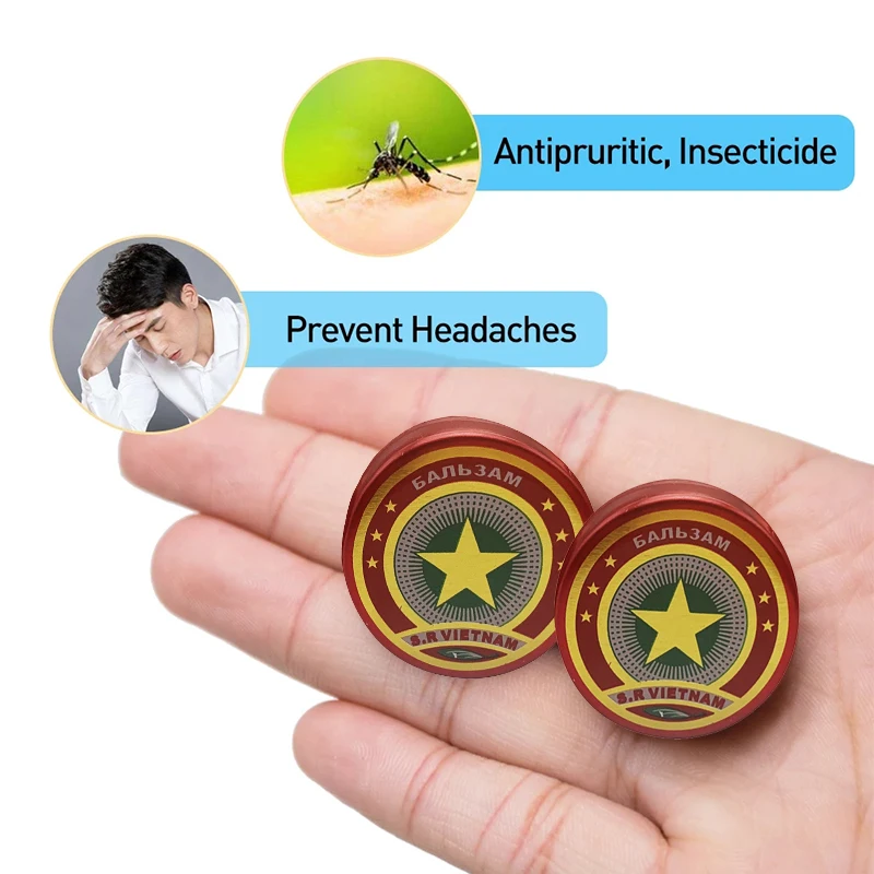Cooling Oil 3-20Pcs Original Vietnam Golden Star Mint Treat Headache Dizziness Cream Mosquito Bites Anti-Itch Plaster