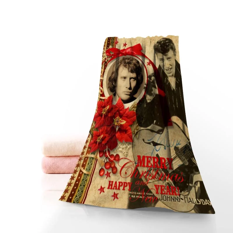 Johnny Hallyday Towel Printed Cotton Face/Bath Towels Microfiber Fabric For Kids Men Women Shower Towels 70X140cm 4