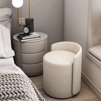 Chaise de maquillage avec dossier pour chambre à coucher, petit tabouret de vanité de luxe léger pour la maison, commode Simple et élégante, assise confortable 3