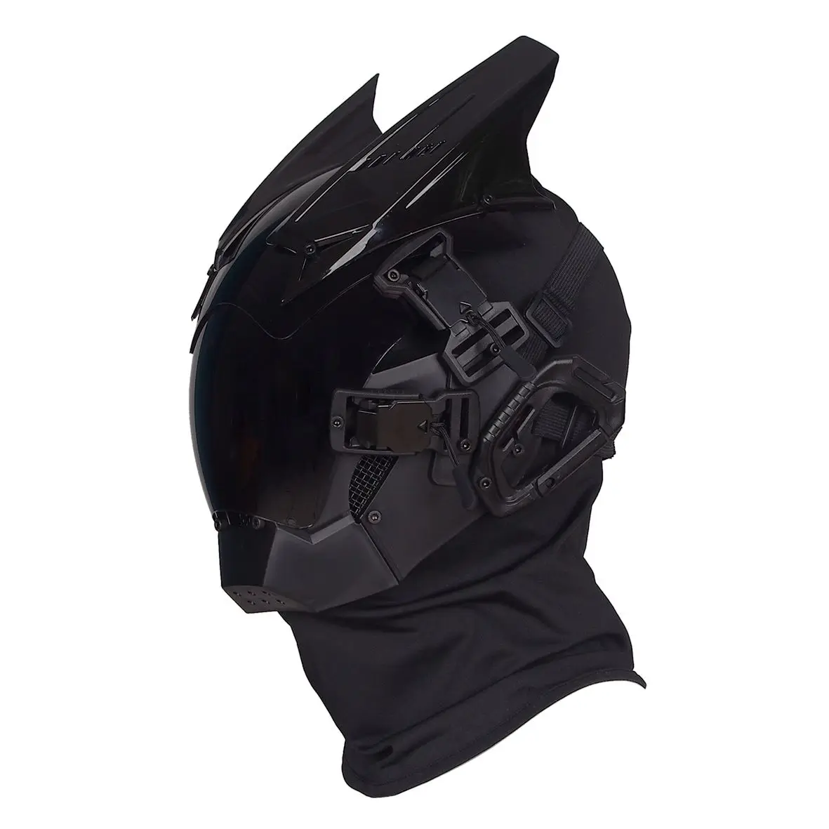 cheap Black punk Maskfor Men Halloween Cosplay Costume Knight Mask, Cool  Mask Cosplay Accessories Full Face Mask