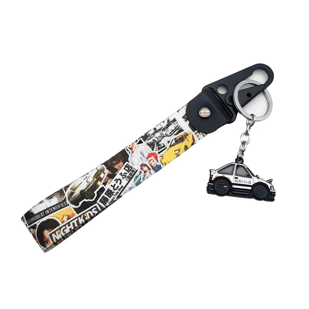 Initial D AE86 mental keyring Wrist strap keychain JDM Style Key