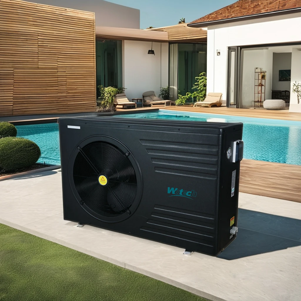 7.8KW R32 Wifi Controlled Electric Heat Pump On/Off Swimming Pool Water Heater Varmepumpe Basseng For Pool Heating
