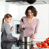 Ensemble de mélangeur 4 en 1 pour la transformation des aliments, mélange d'immersion, comprenant un anciers multifonction, un fouet, un hachoir et un bécher, 1000W 3