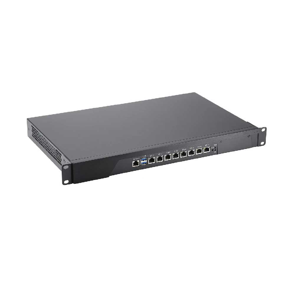 HUNSN Firewall,VPN,19 Inch 1U Rackmount Network Appliance,Intel core i3/i5/i7,RS44,Mikrotik,pFsense,OPNsense,8x2.5Gbe 226-V LAN 2