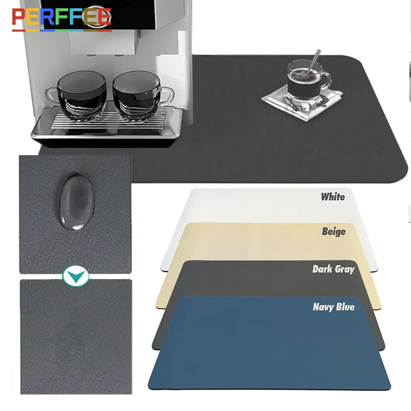 Coffee Drying Mat Super Absorbent Dish Dry Mats AntiSkid Quick Dry