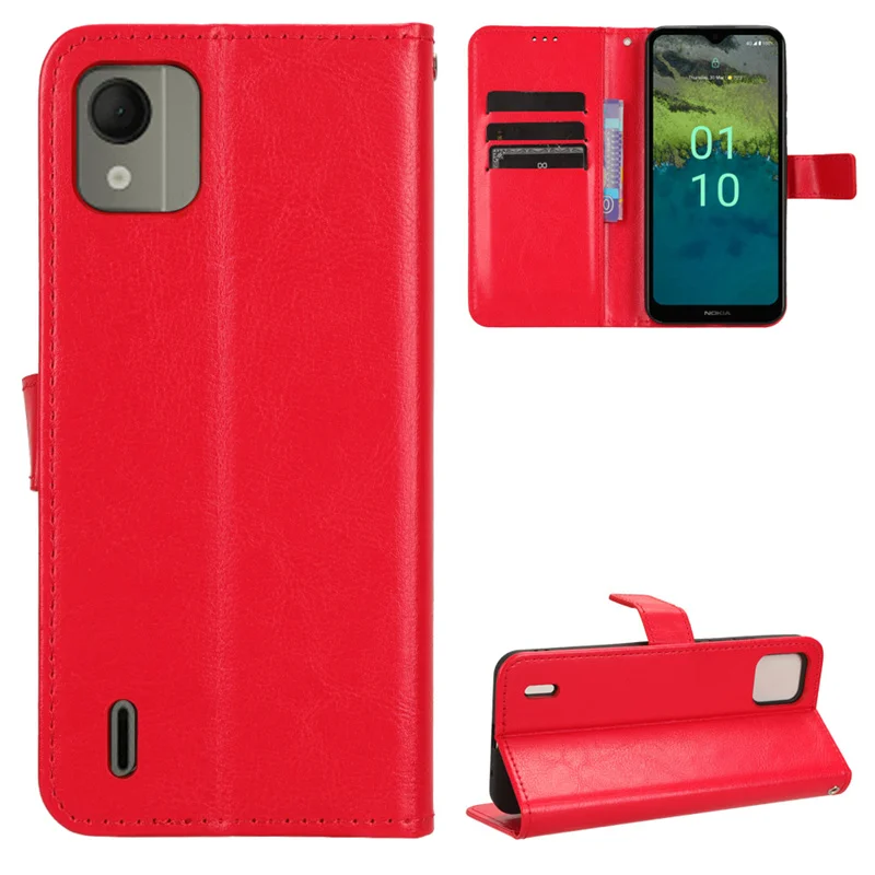 Per Nokia C110 4G Custodia Di Lusso Flip Pu Portafoglio In Pelle Custodia Per Cordino Per Nokia C110 C 110 4G Borse Protettive Per Telefono