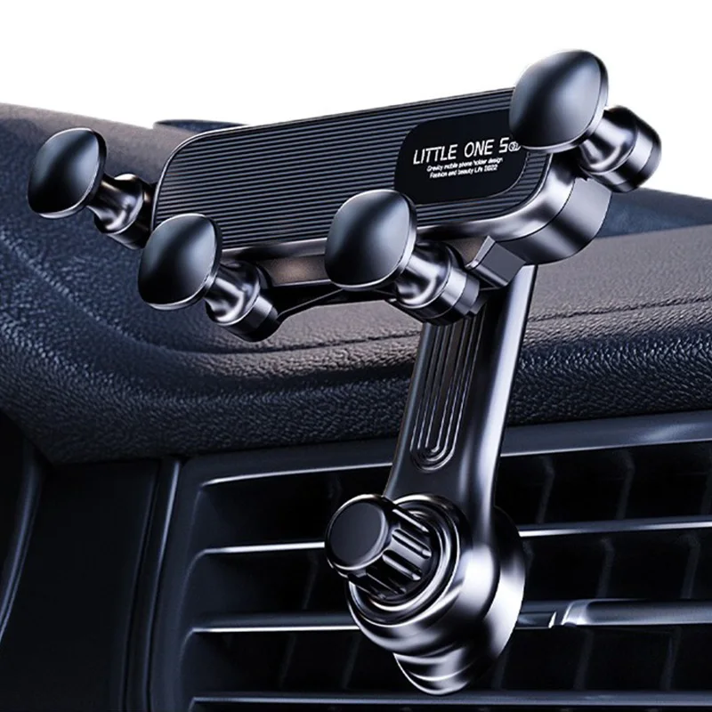 Phone Holder LEIBOO Gravity Car Phone Holder Air Vent Telescopic Car Phone Mount 360-Degree Air Outlet Smartphone Support for 4.7-7 inch