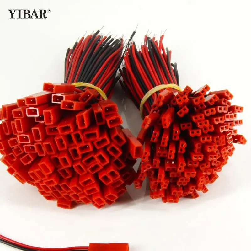 

10 комплектов микро мини JST Штекерный разъем, штекерные провода, 100 мм, 26AWG 2 контакта для радиоуправляемой литий-полимерной батареи, автомобиля, лодки, дрона, Airpla