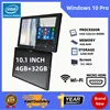 New 64Bit Intel Celeron N4000 CPU 10.1" Windows 10 Pro Tablets 4GB RAM 32GB ROM WiFi Bluetooth 4.0 1280*800 IPS Dual Camera 1