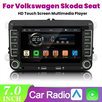 7 "2 Din HD Car Media Video RDS Airplay autoradio Wireless CarPlay Android Auto Stereo Audio per VW/Seat/Skoda/Passat/Golf/Polo