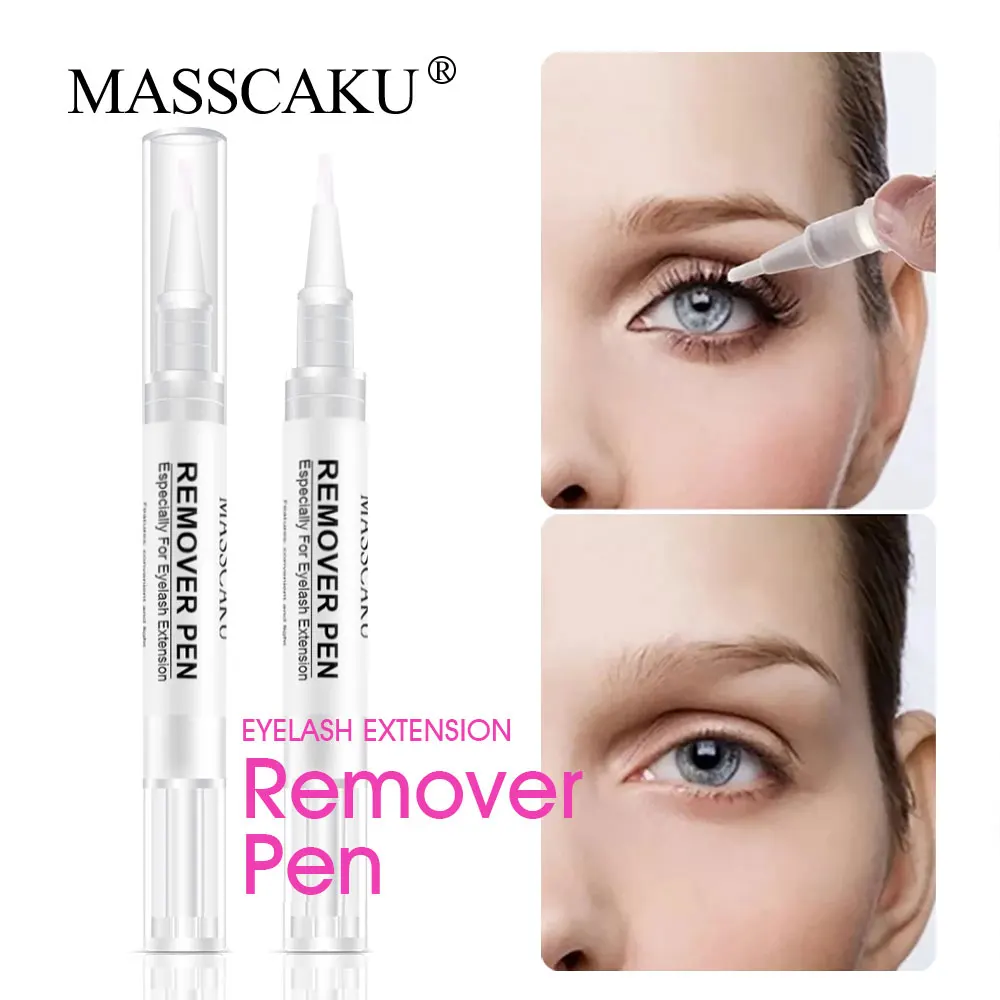 

MASSCAKU Individual False Eyelashes Extensions Glue Remover Pen Professional Non-irritating Transparent Lashes Tools Makeup