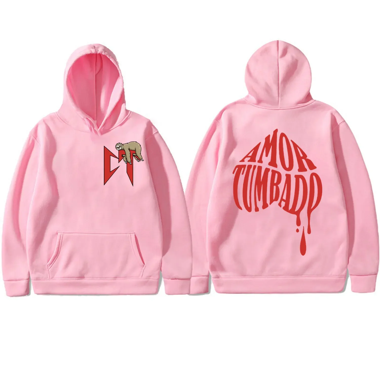 Singer Natanael Cano Corridos Tumbados Sloth Print Hoodie Harajuku Hip Hop Oversized Hoodies Men's Casual Fashion Sweatshirts