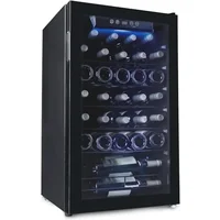 34 Bottle Wine Cooler Refrigerator Large Freestanding Cellar UV-Resistant Double-Paned Glass Electronic Digital Thermostat Pull 1