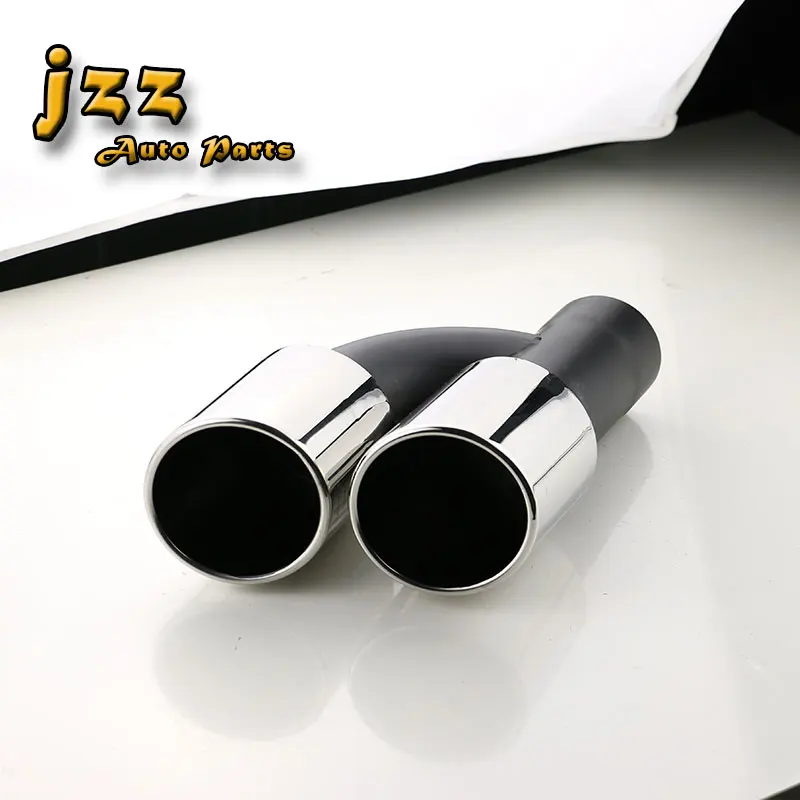 JZZ 1pcs Dual car exhaust tail pipe Stainless Steel Muffler exhaust tip for a4 b8