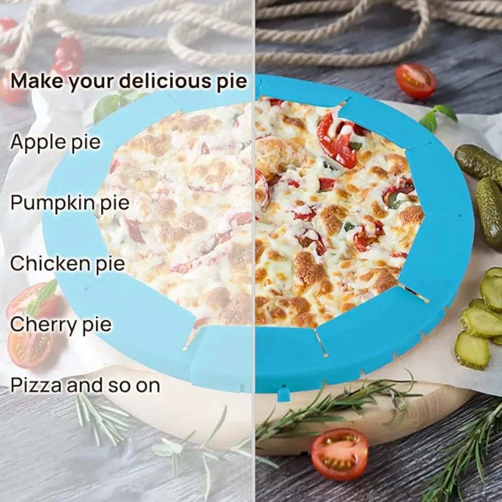 2 PCS Pie Crust Shield Adjustable Pie Crust Covers for Edges of Silicone Crust Protectors when Baking