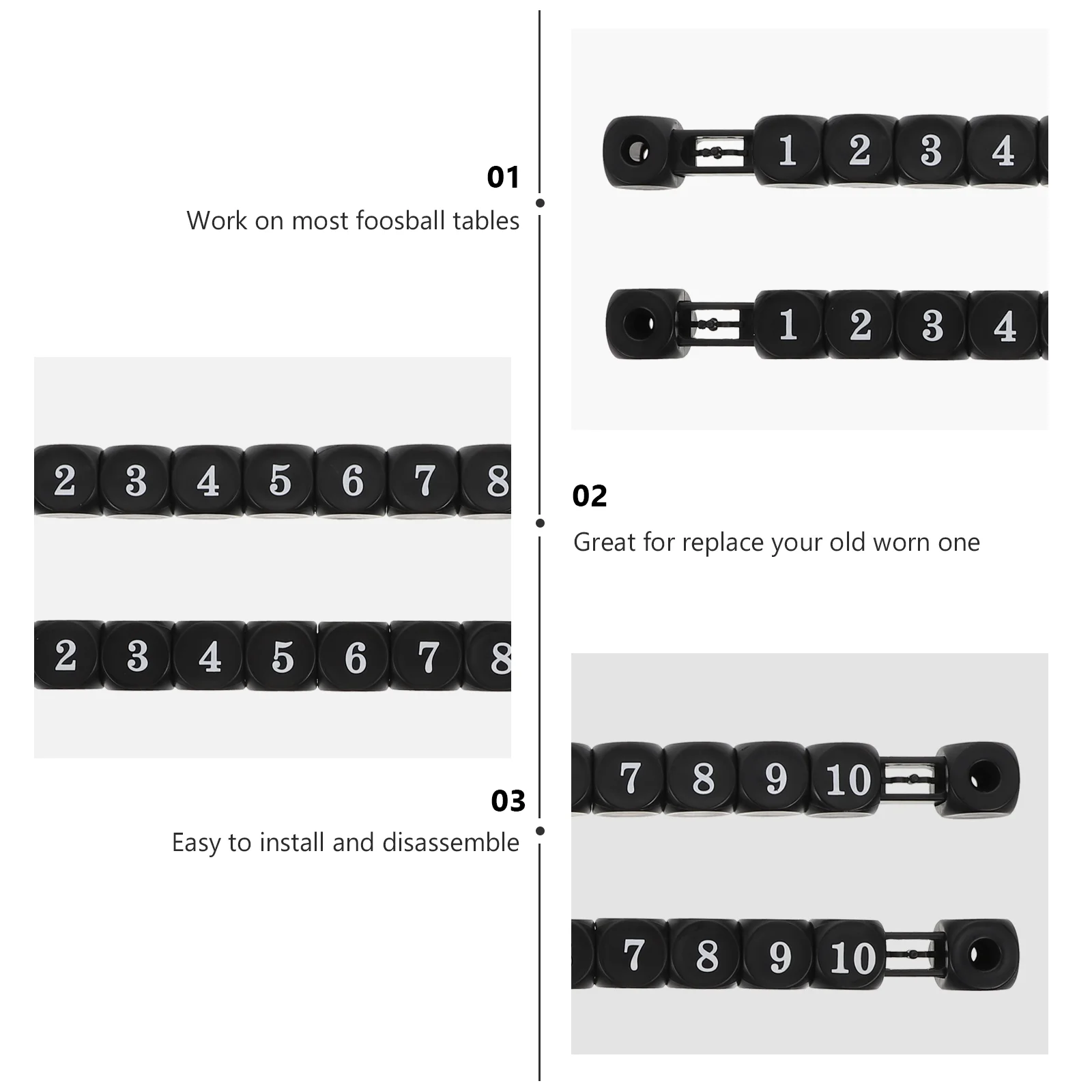 Square Grid Counters Plastic Units Football Score Keepers Soccer Table Markers Foosball Tables Entertainment 2 Pcs