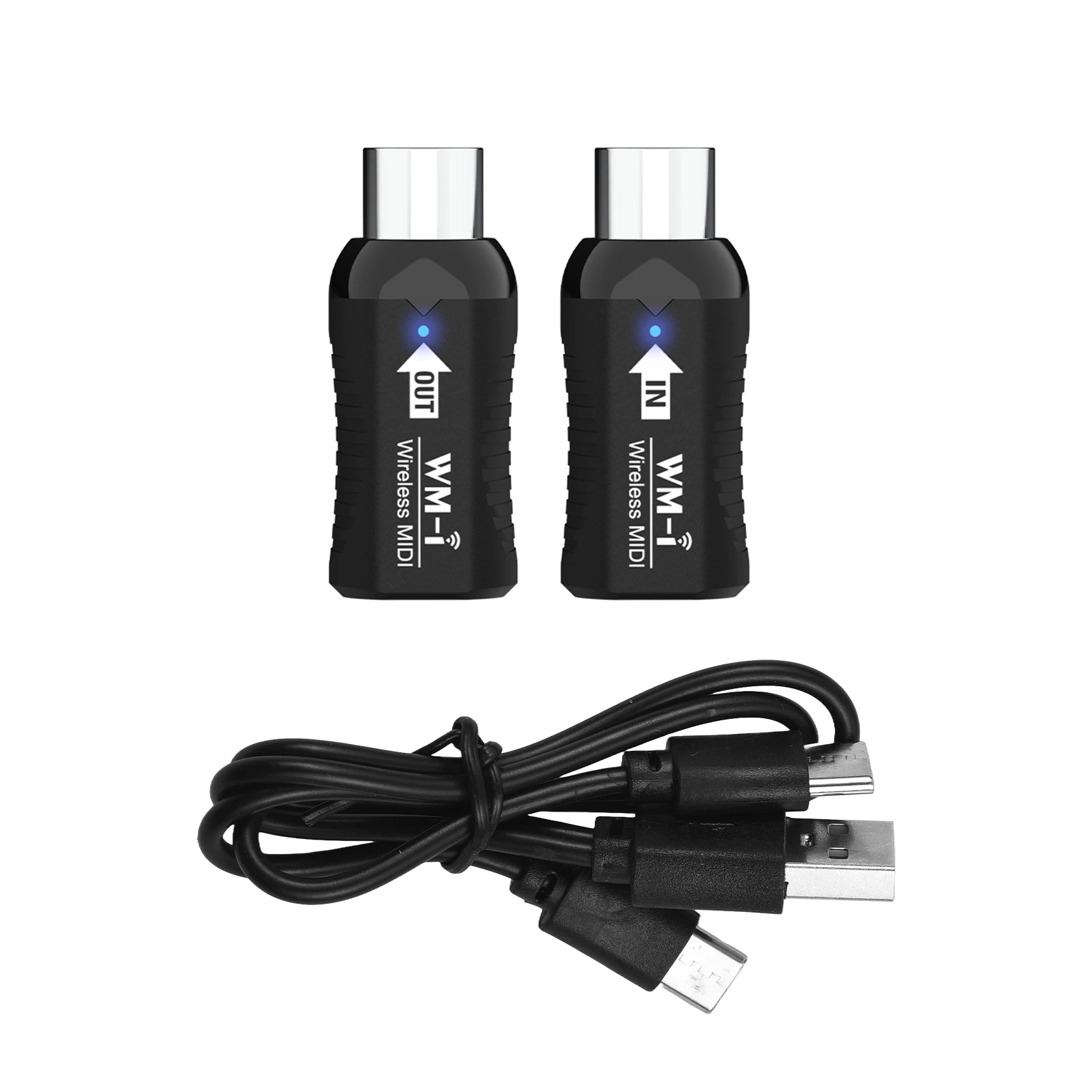 Audio Adapter Audio Adapter Set MIDI Wireless Adapter Wireless MIDI Adapter Rechargeable Audio Transmitter Receiver 2.4GHz Ultra-Low Latency Built-in Silent Portable MIDI Connector