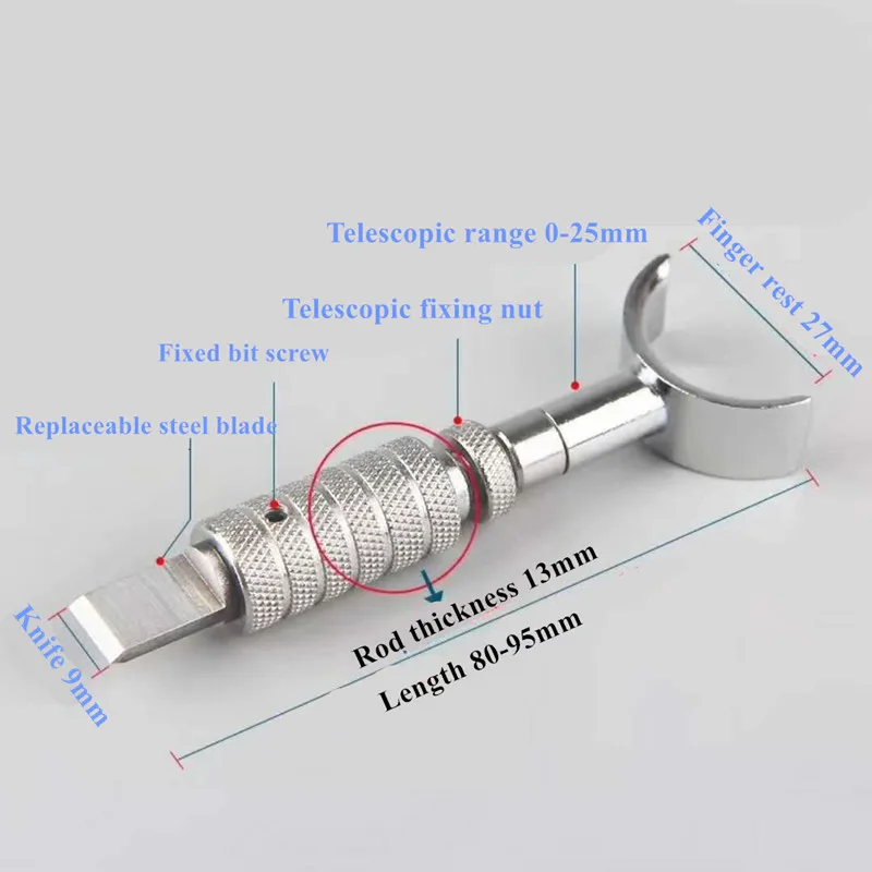 Description Picture 5 of itemAdjustable DIY Manual Rotary Tools Leather Carving Swivel Knife Blade Tools Set Leathercraft Leather Carving Swivel Knife Blade