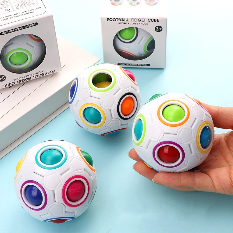 Bola de quebra-cabeça Rainbow Magic Ball Cube Fidget Sensorial