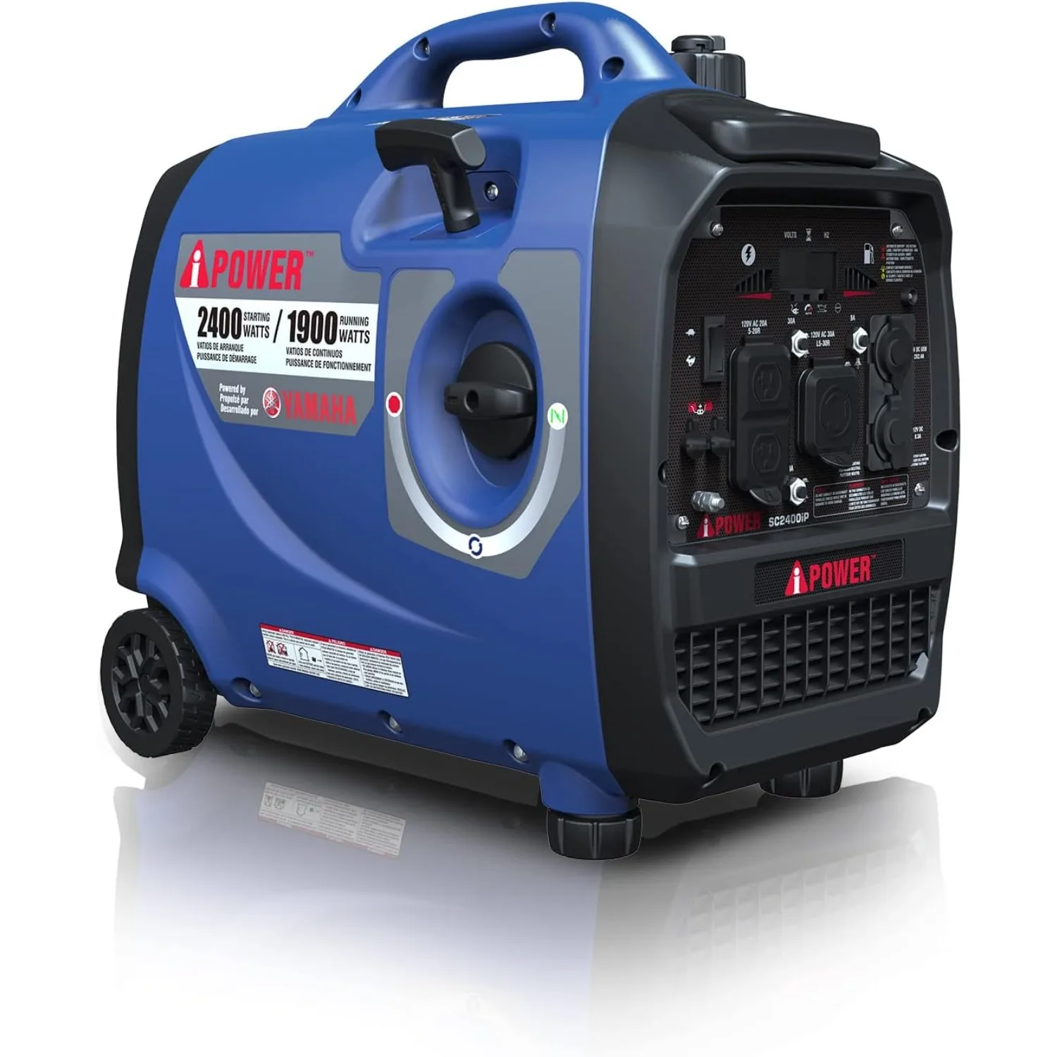 Portable Inverter Generator, 2400W Ultra-Quiet Powered By Yamaha Engine RV Ready, EPA & CARB Compliant, Ultra Lightweight