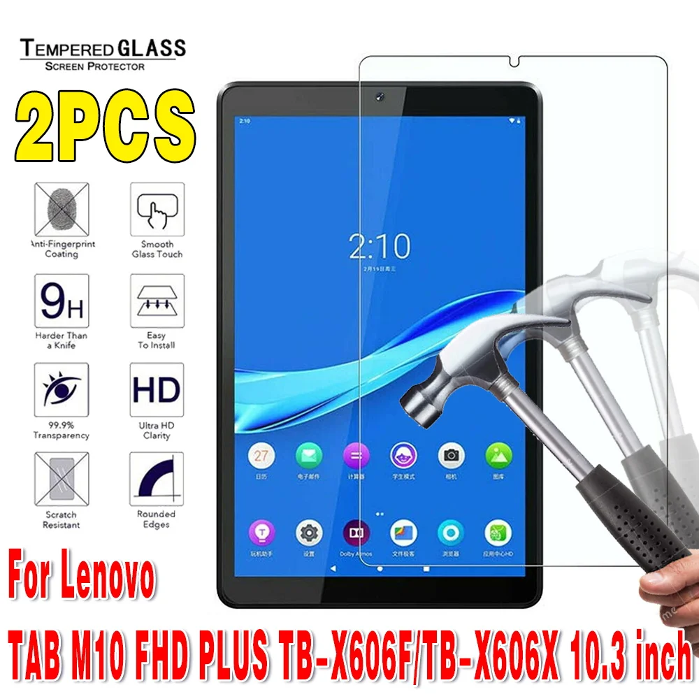 Vidro Temperado Tablet Protetor de Tela para Lenovo Tab M10 Fhd Plus Tb-x606f Tb-x606x 10.3 Livre hd Película Protetora Clara Peças