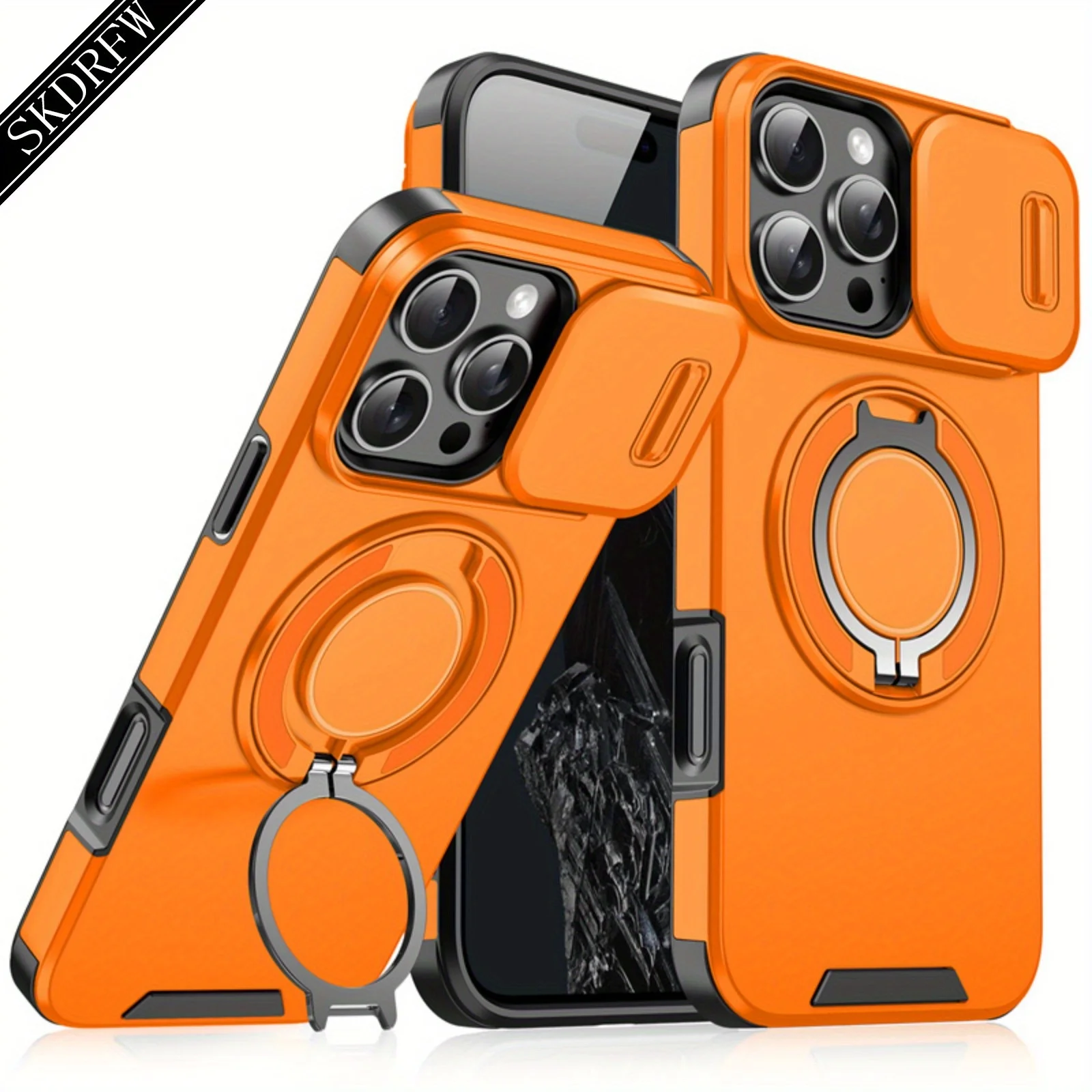 360-Degree Rotating Ring & Magnetic Suction Stand Phone Case