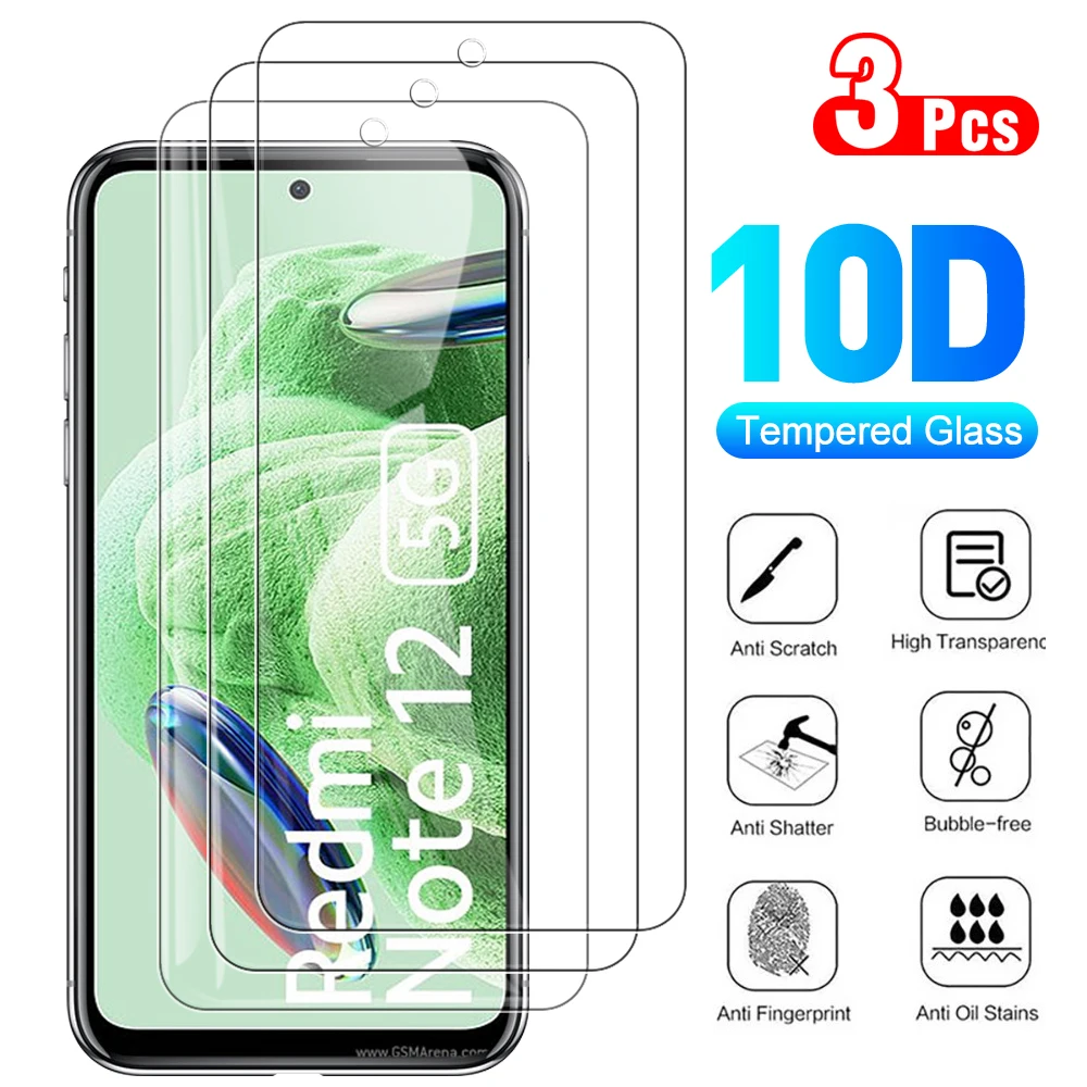 

3pcs screen protector For Xiaomi Redmi Note 12 12S 12R Pro Redmy 12 Turbo 5G 11 11S 4G 11E 11T plus Clear protective Glass