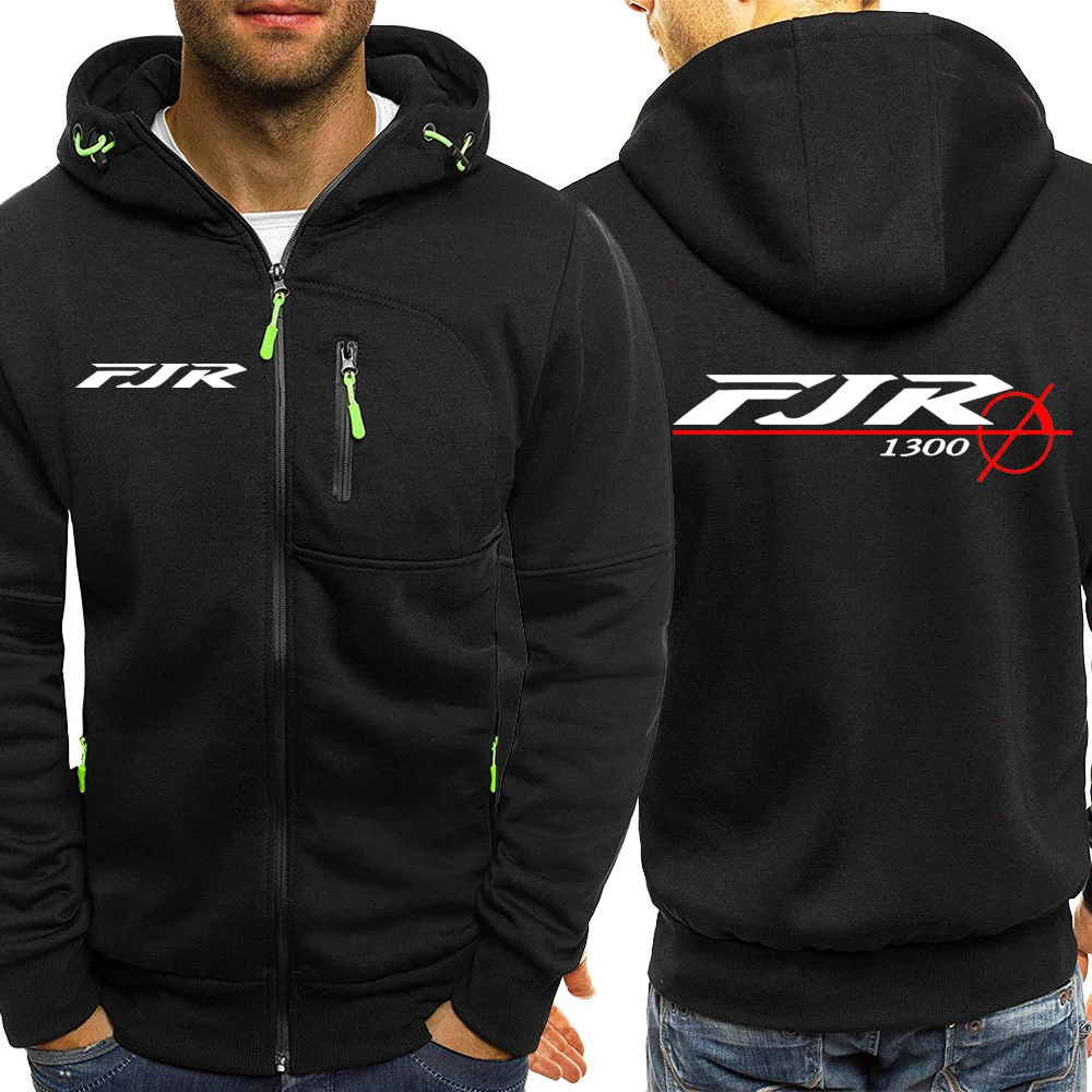 

2023 Spring Autumn FJR 1300 MOTORCYCLE Logo Print Casual Personality Zipper Hoodie Men's High-Quality Cotton Comfortable Outwear