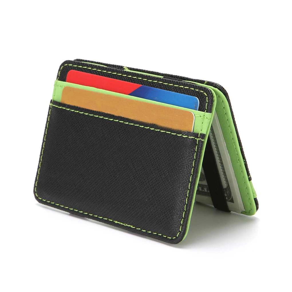 Women Men Portable Mini Purse Travelling Hiking Simple Design Slim Wallet Money Clip Credit Debit Cards Cash Holder